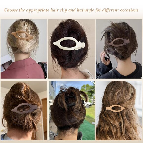 Stylish 8PCS French Claw Clips with Strong Grip - Ideal for Weddings & Parties - Picture 6 of 7